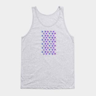 Colorful Blue Starfish Pattern (on light blue) Tank Top